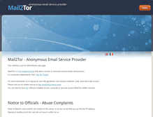 Tablet Screenshot of mail2tor.com